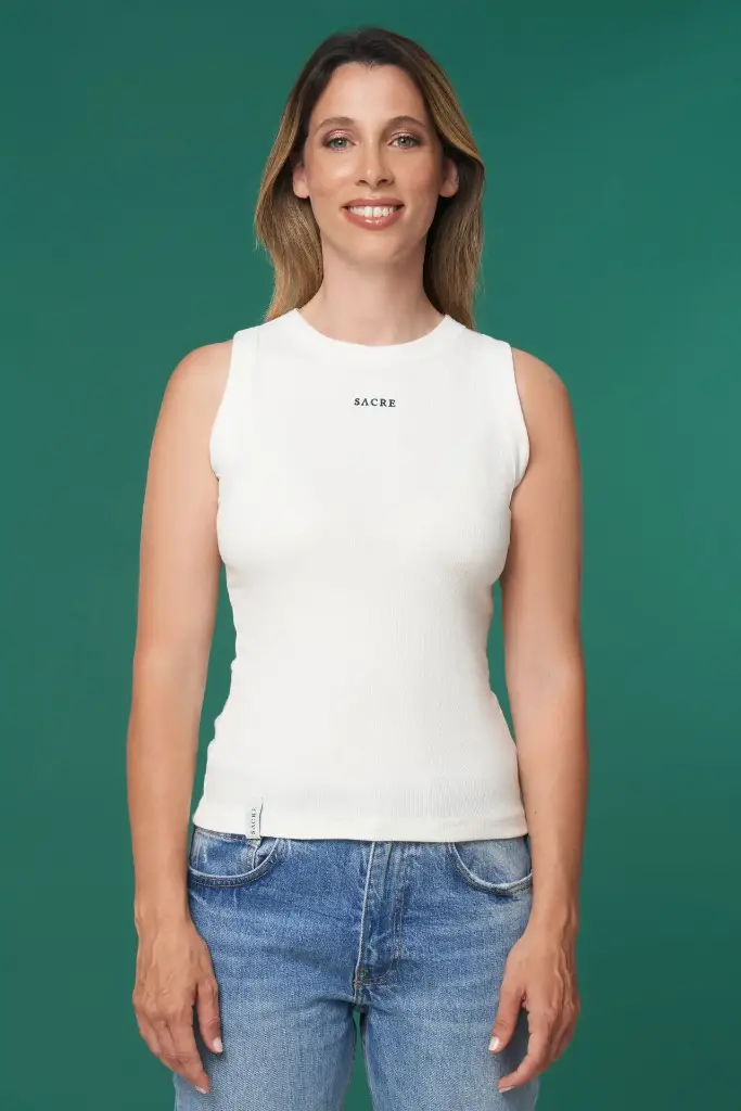 Canotta SACRE con ricamo